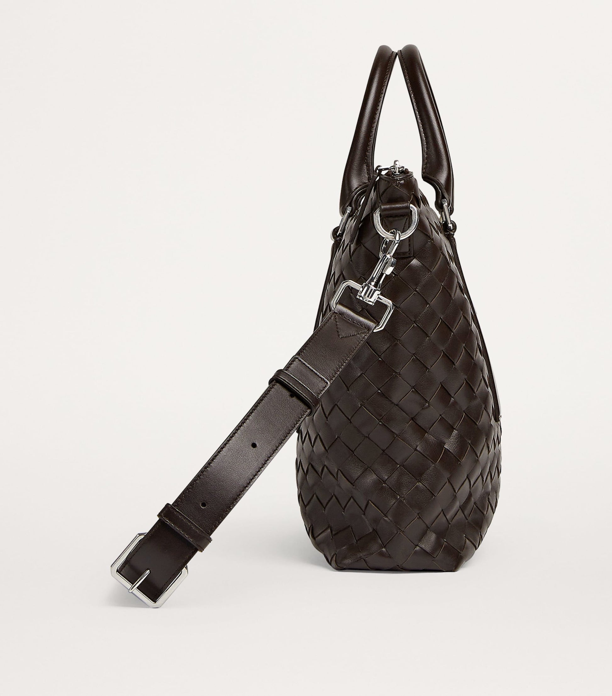 Leather Intrecciato Briefcase