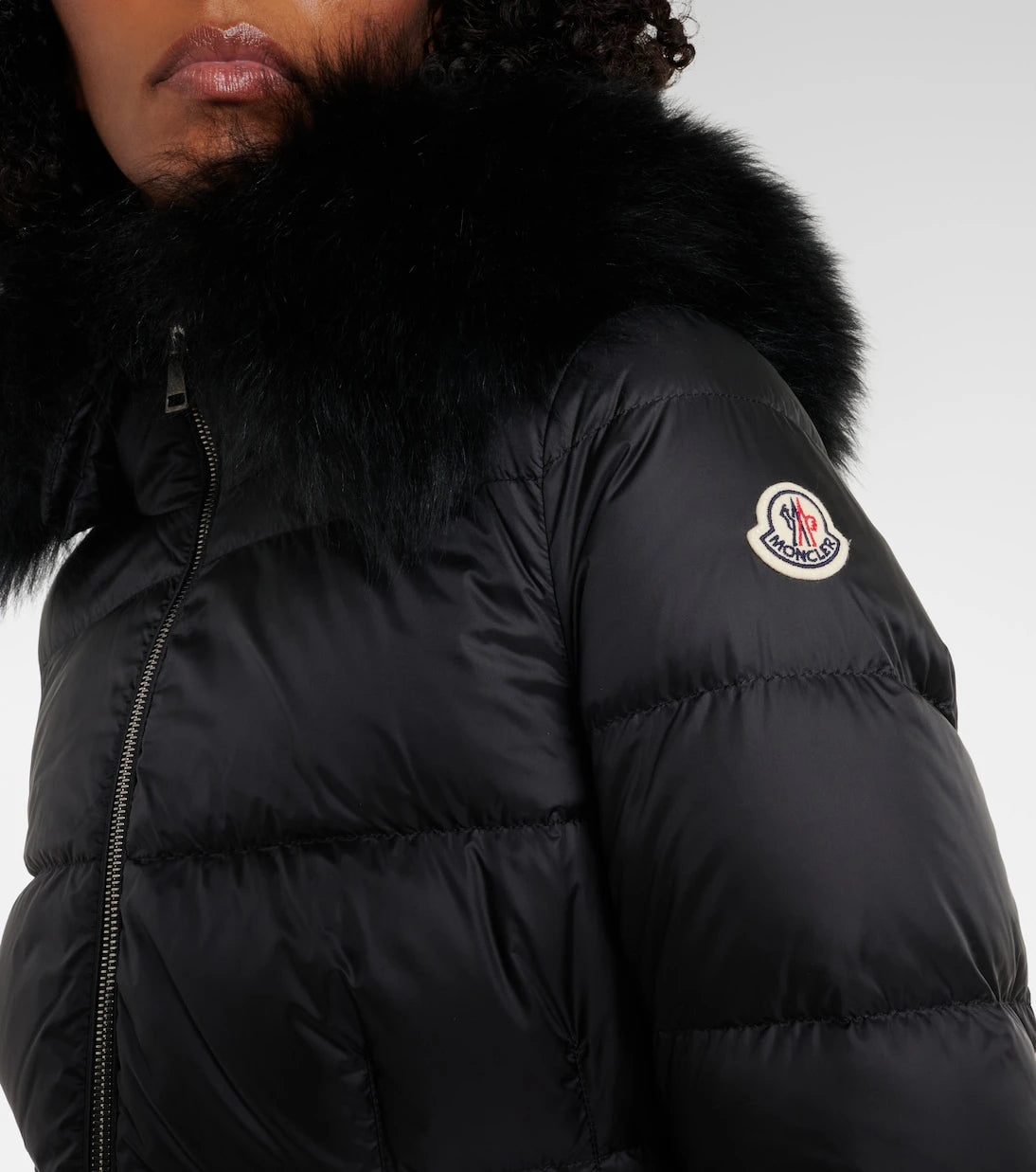 Moncler - Boed shearling-trimmed down jacket