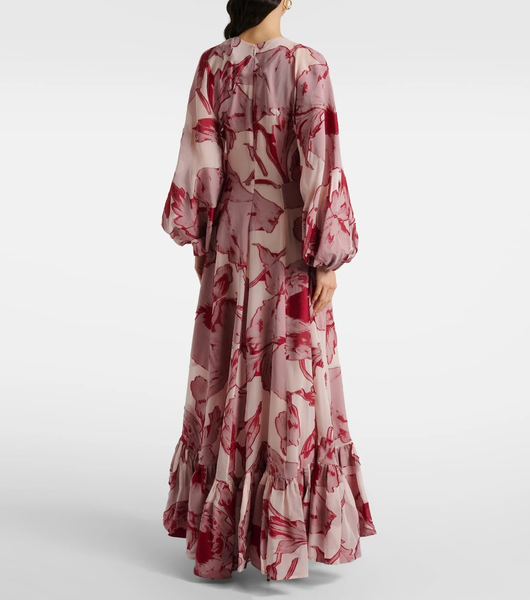 La DoubleJ - Eve-Ning floral silk-blend gown