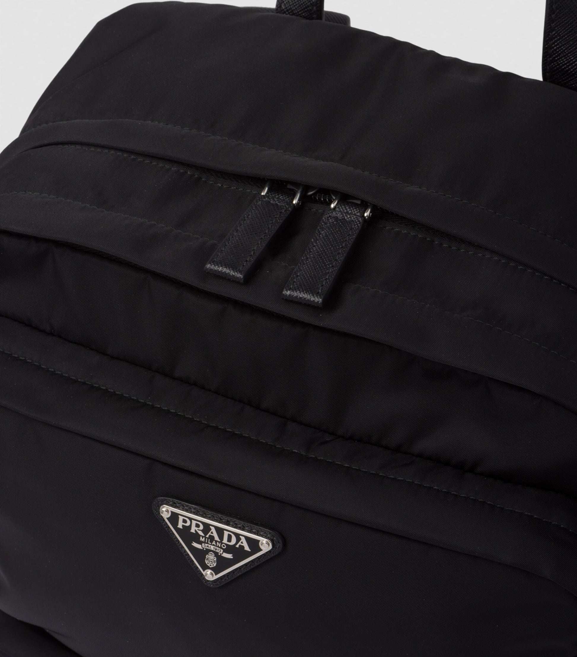 Re-Nylon and Leather Backpack