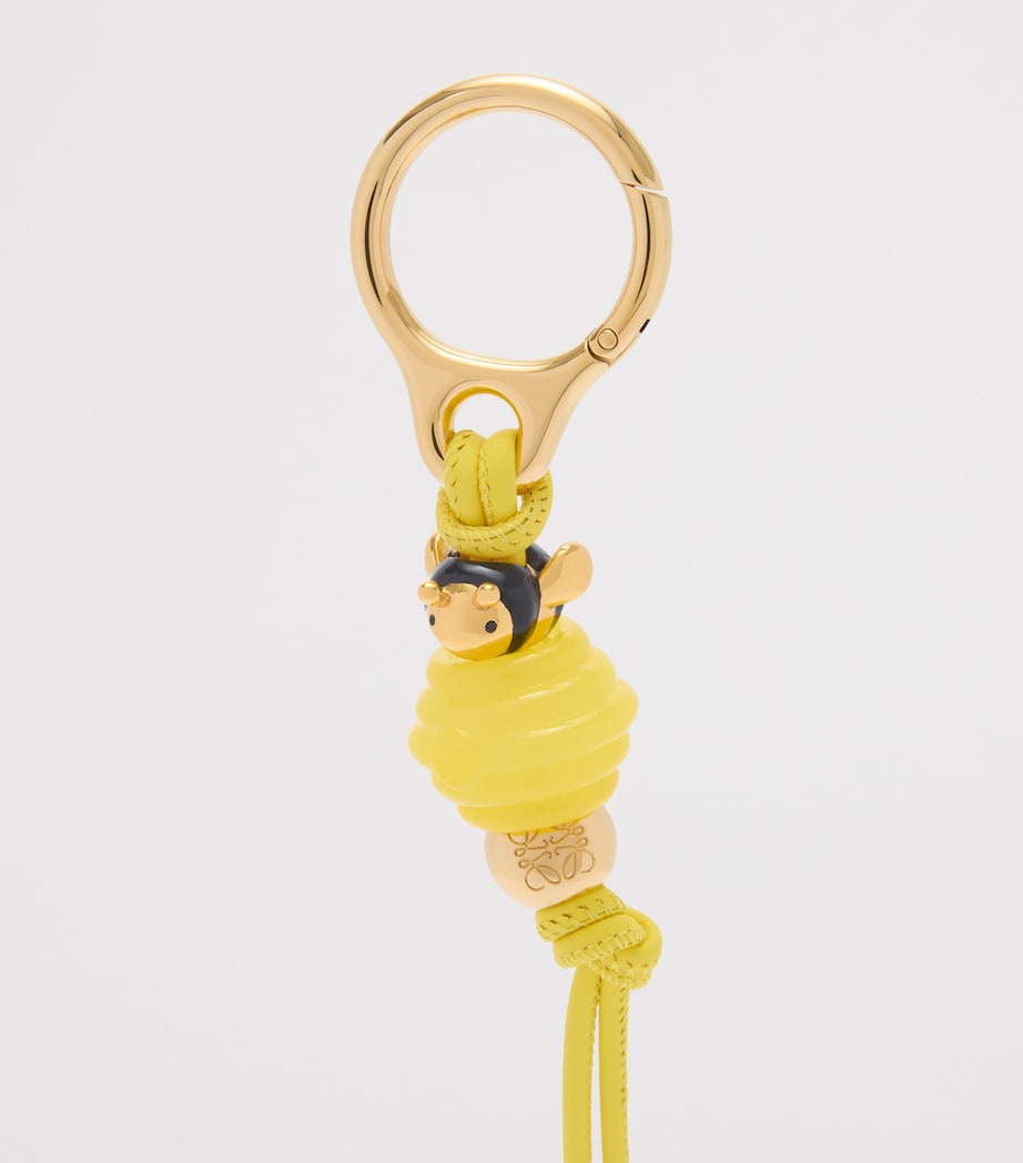 LOEWE Yellow x Paula's Ibiza Leather-Trim Bee Charm