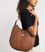 Demellier Beige Small Leather Siena Shoulder Bag