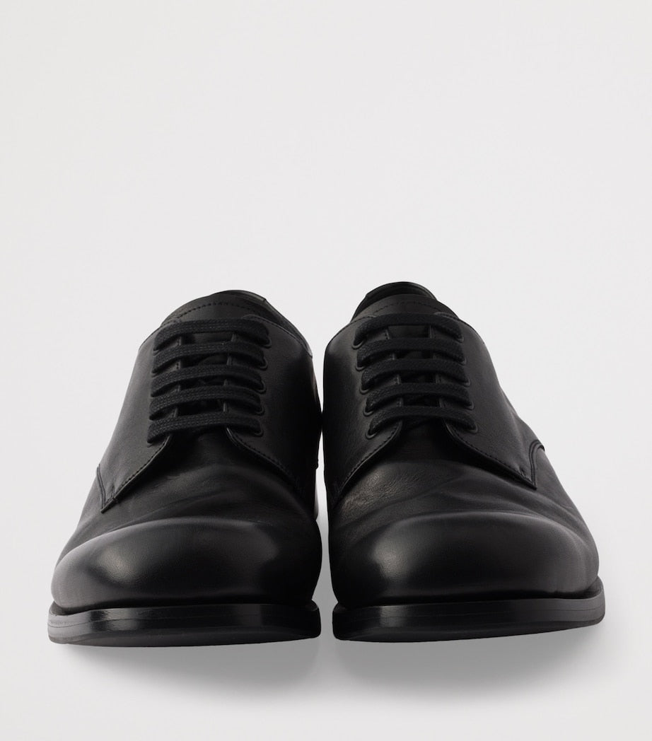 Leather Antiqued Derby Shoes