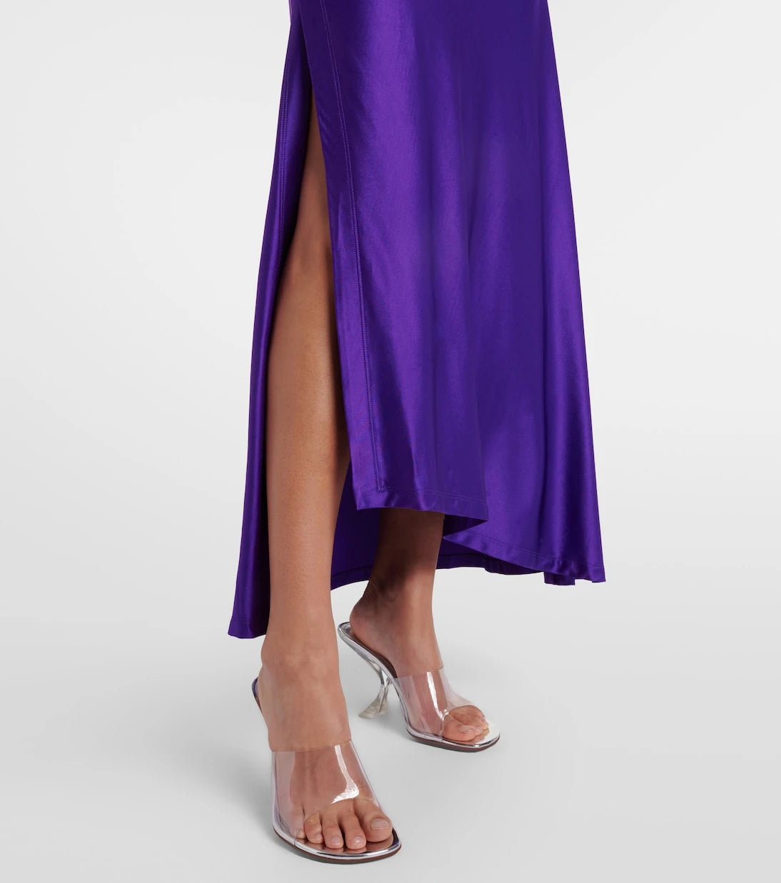 Rabanne - Draped satin jersey cocktail dress