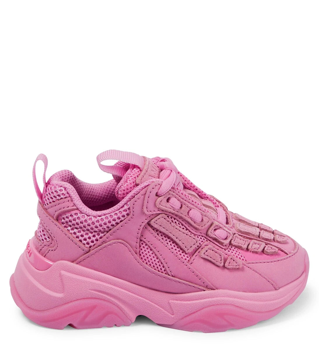 Amiri Kids - Bone suede-trimmed sneakers