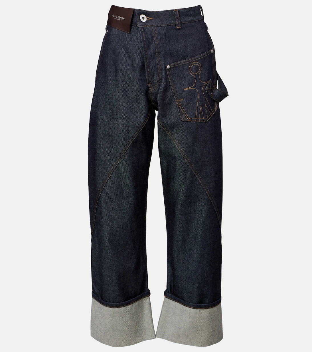 JW Anderson - Twisted embroidered straight jeans