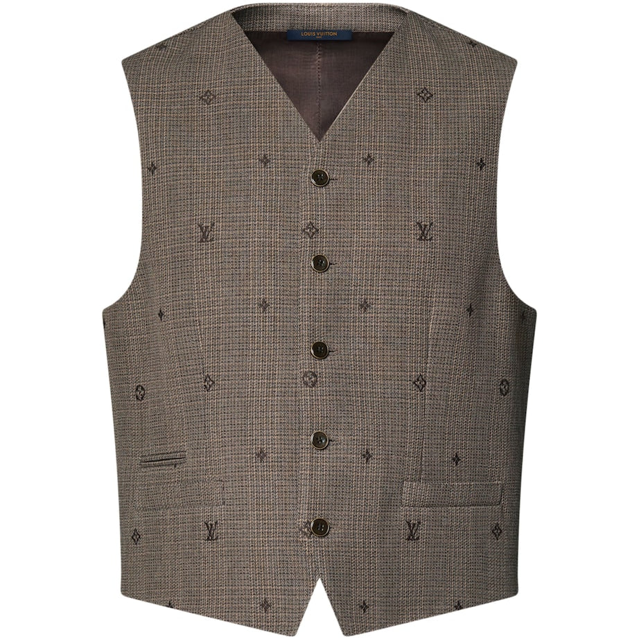 LOUIS VUITTON Wool Monogram Waistcoat