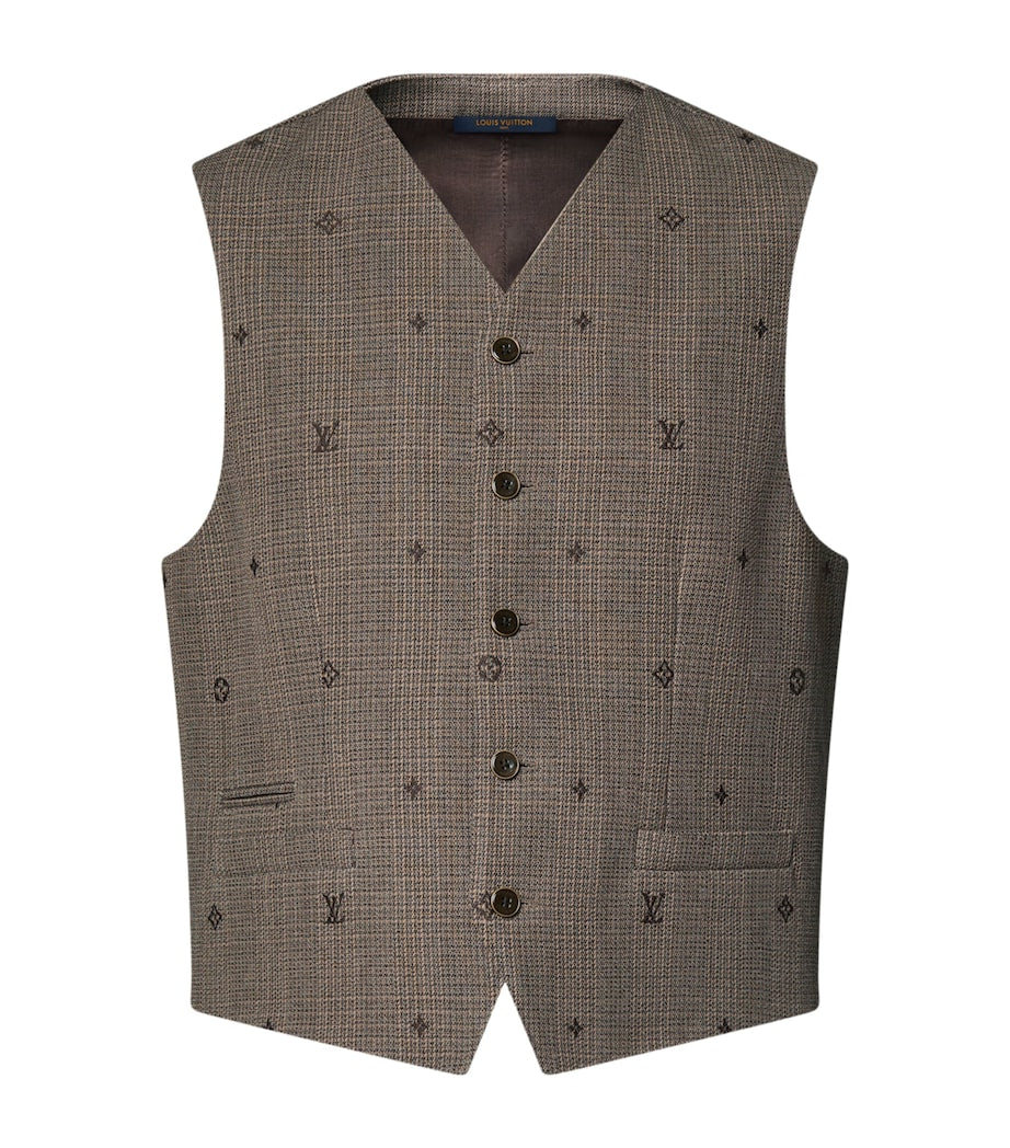 LOUIS VUITTON Wool Monogram Waistcoat