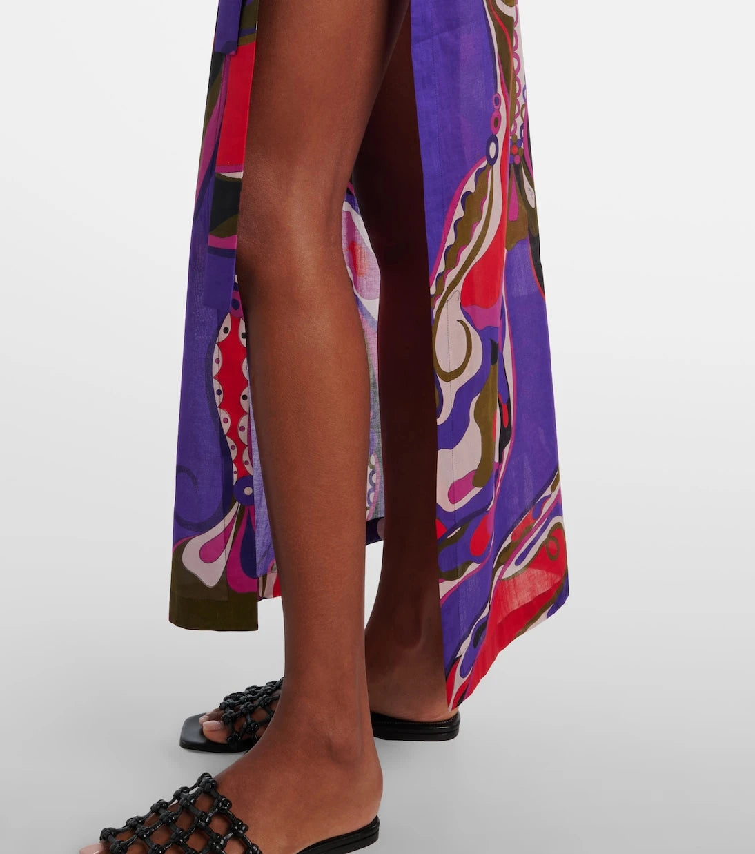 Pucci - Orchidee cotton wrap skirt