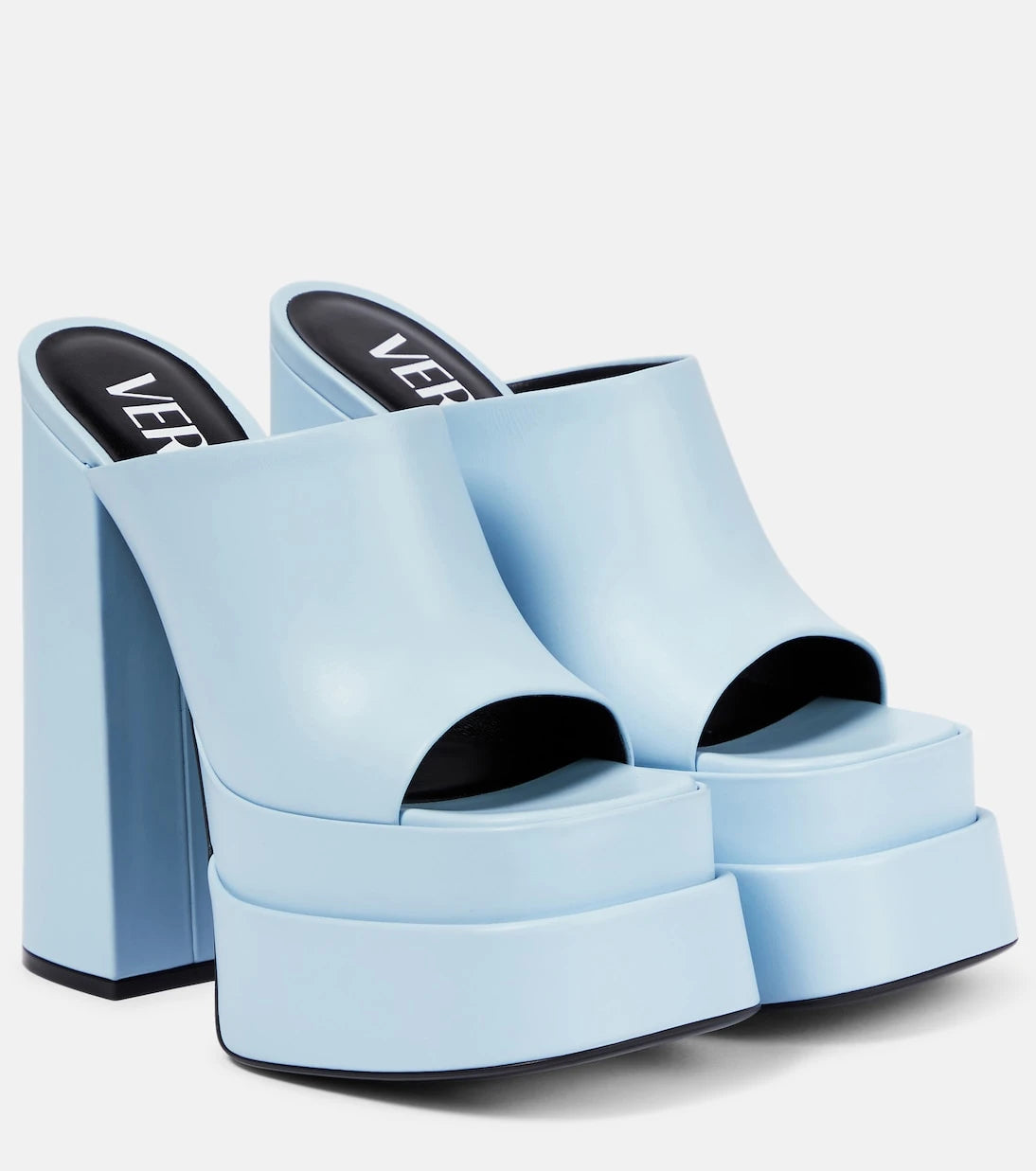 Versace - Leather platform mules