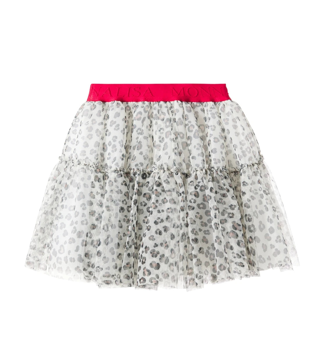 Monnalisa - Leopard-print tulle skirt