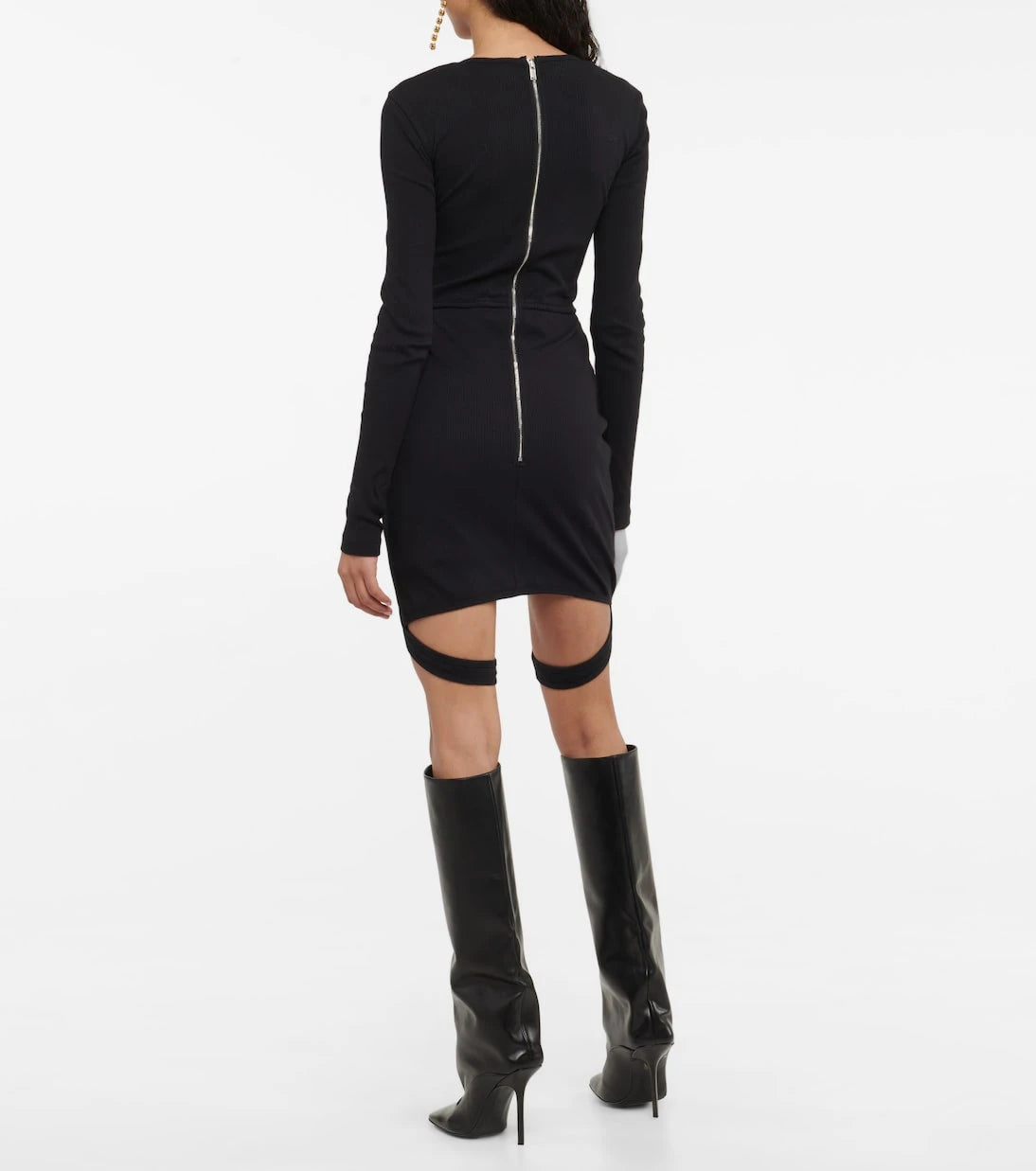 Dion Lee - Corset ribbed-knit cotton minidress