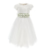 Monnalisa White Sequin-Embellished Dress (2-16 Years)