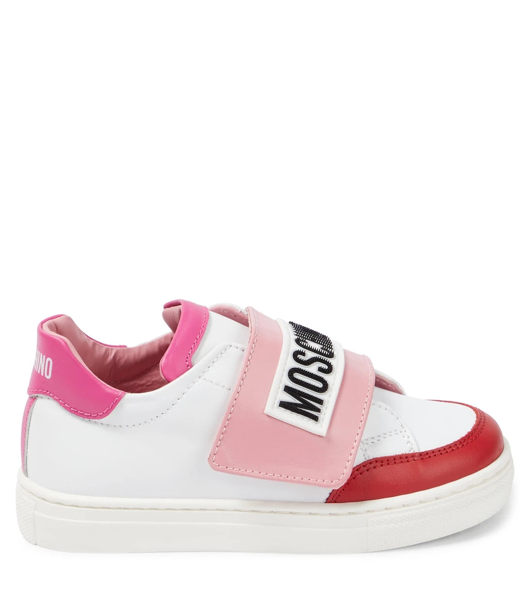 Moschino Kids - أحذية رياضية جلدية بشعار