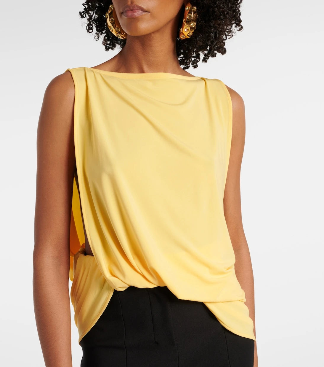 Jacquemus - Peplo draped jersey top
