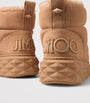 Jimmy Choo Beige Xan Suede-Shearling Snow Boots