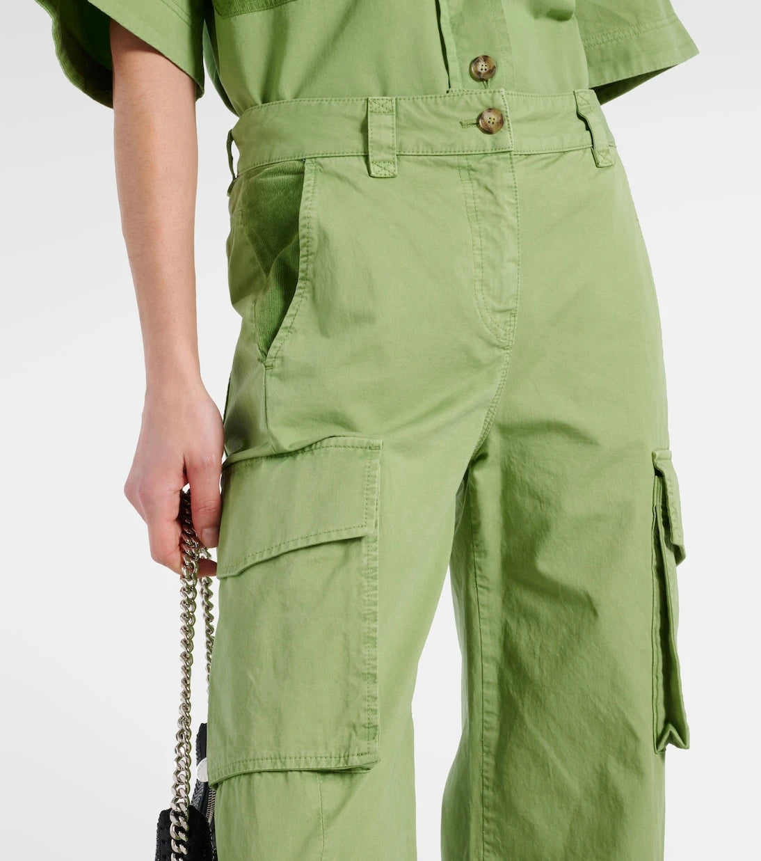 Stella McCartney - Mid-rise cotton cargo pants
