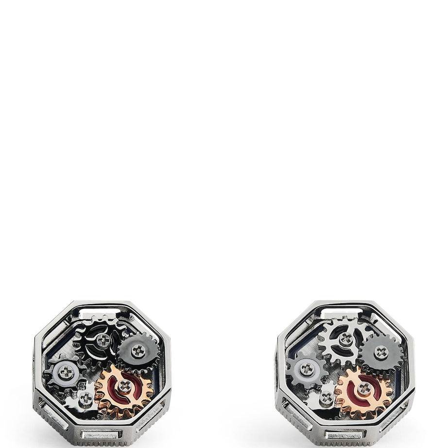 Palladium Octo Gear Cufflinks