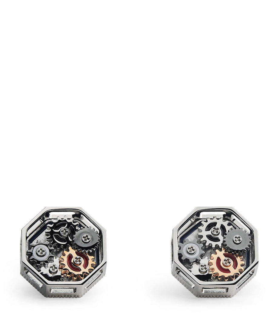 Palladium Octo Gear Cufflinks
