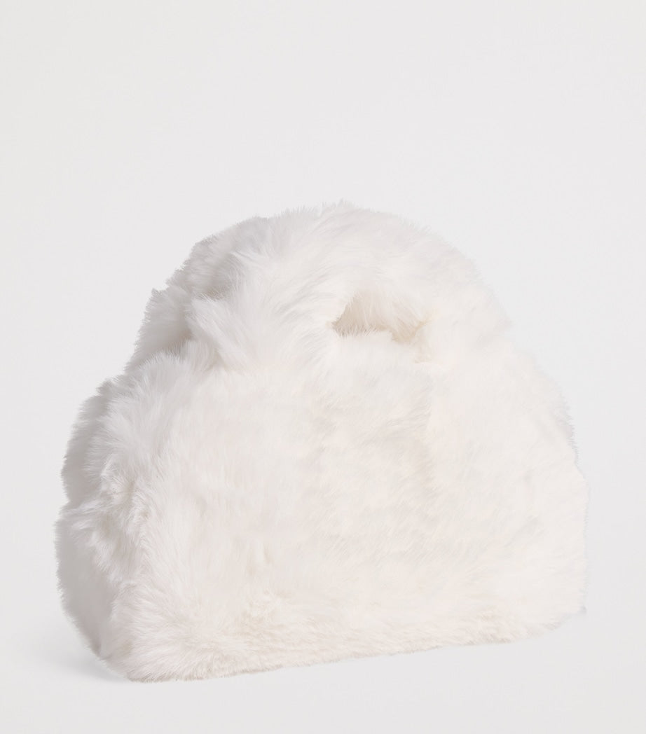 Ivory Mini Faux Fur Handbag