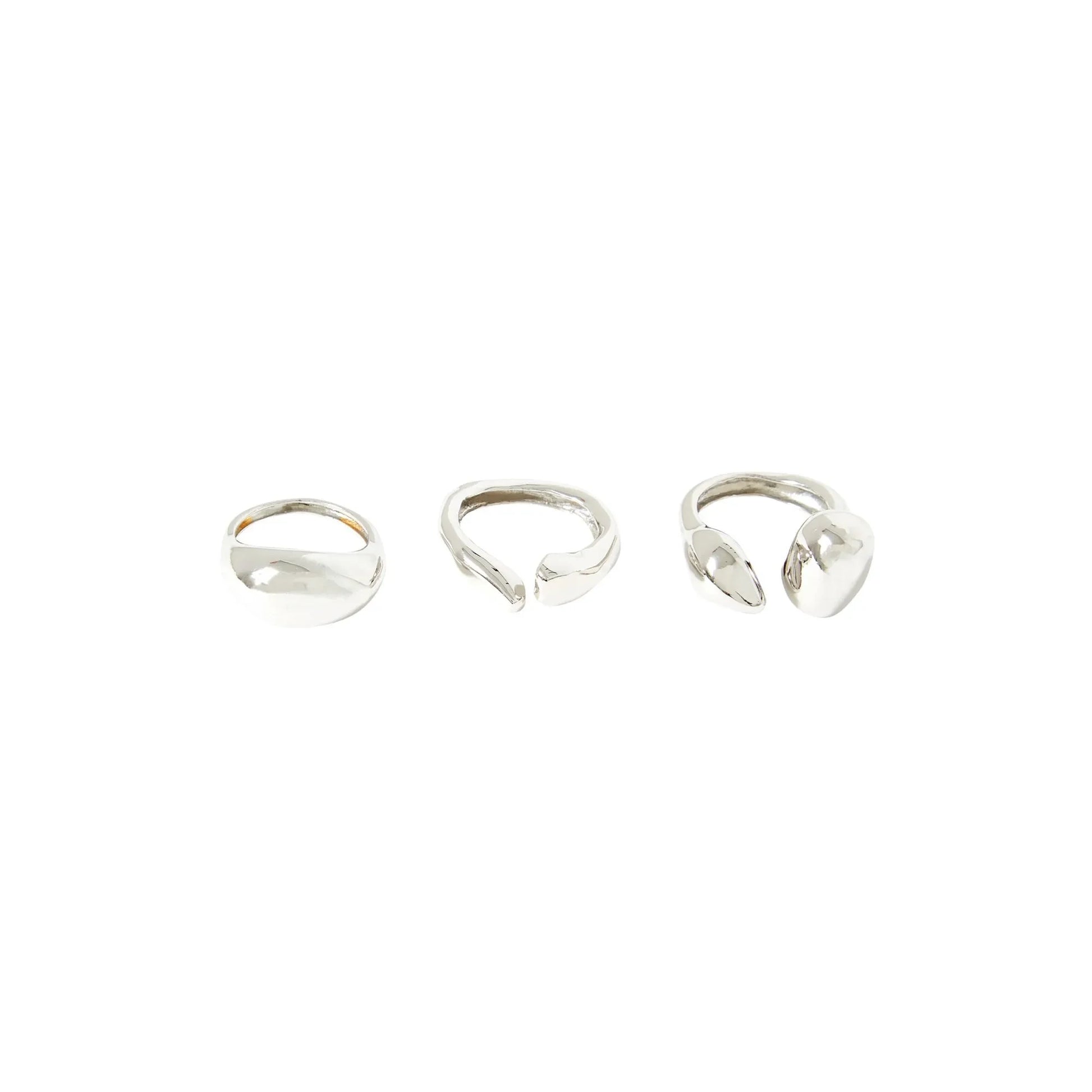 Misho - Pebble Layering Rings | Silver