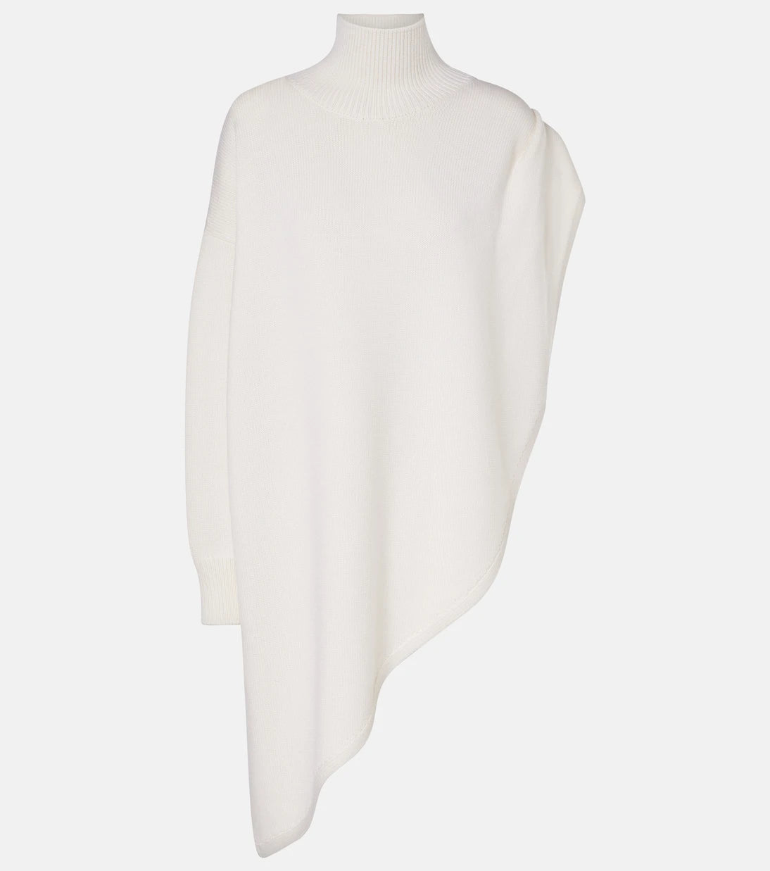 Alaïa - سترة صوف غير متماثلة ذات وشاح