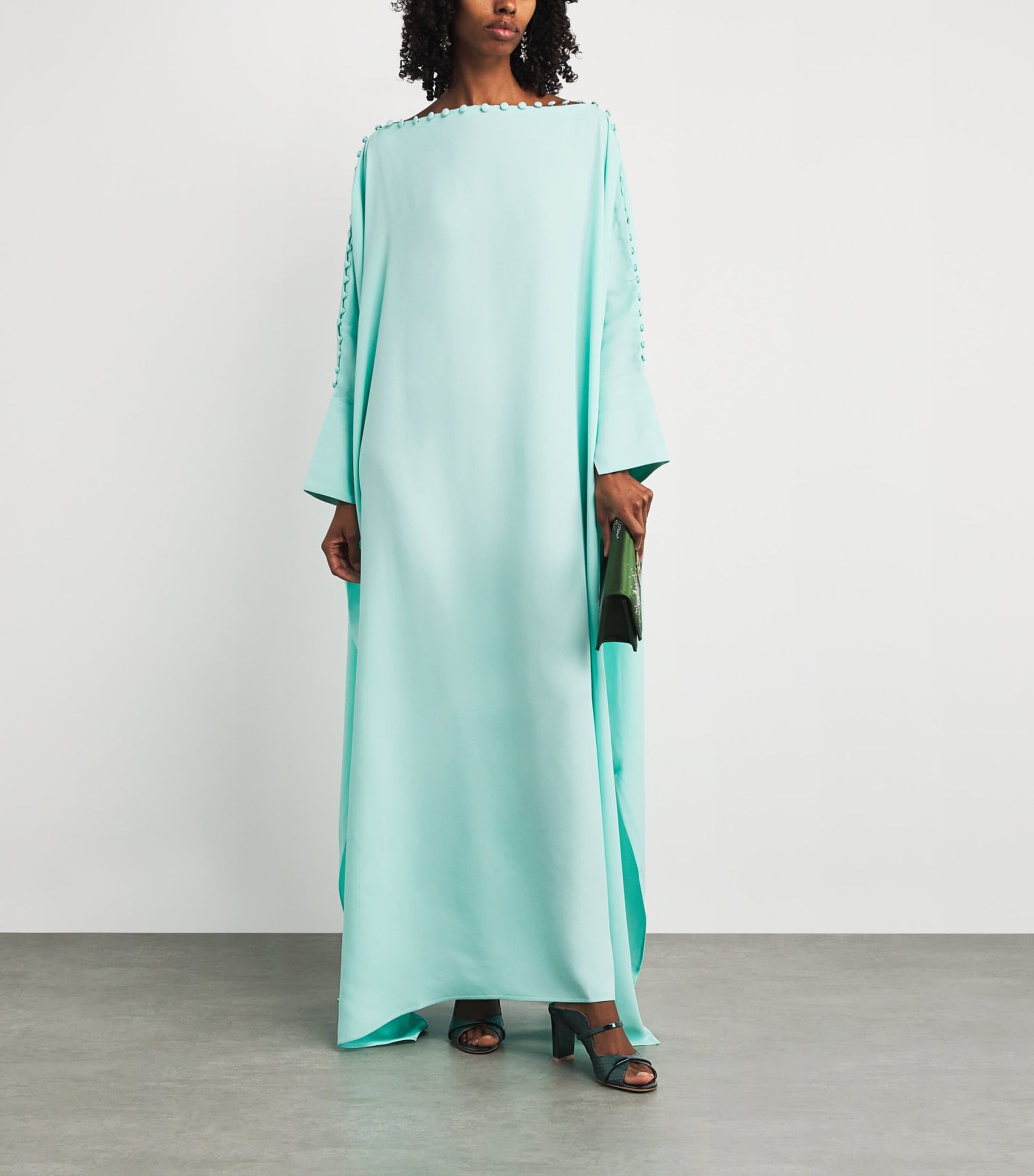 Malone Souliers Green Leather Crocodile-Effect Norah Mules 70