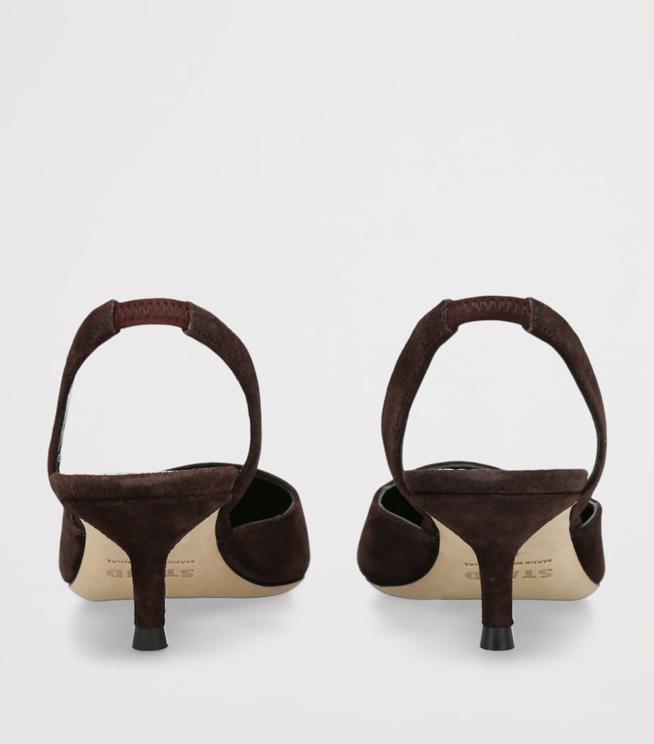 Suede Sebastian Slingback Heels 55