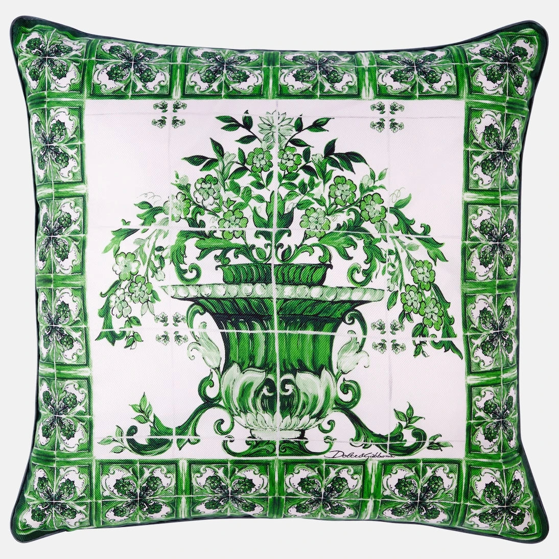 Dolce&Gabbana Casa - Small printed silk twill cushion