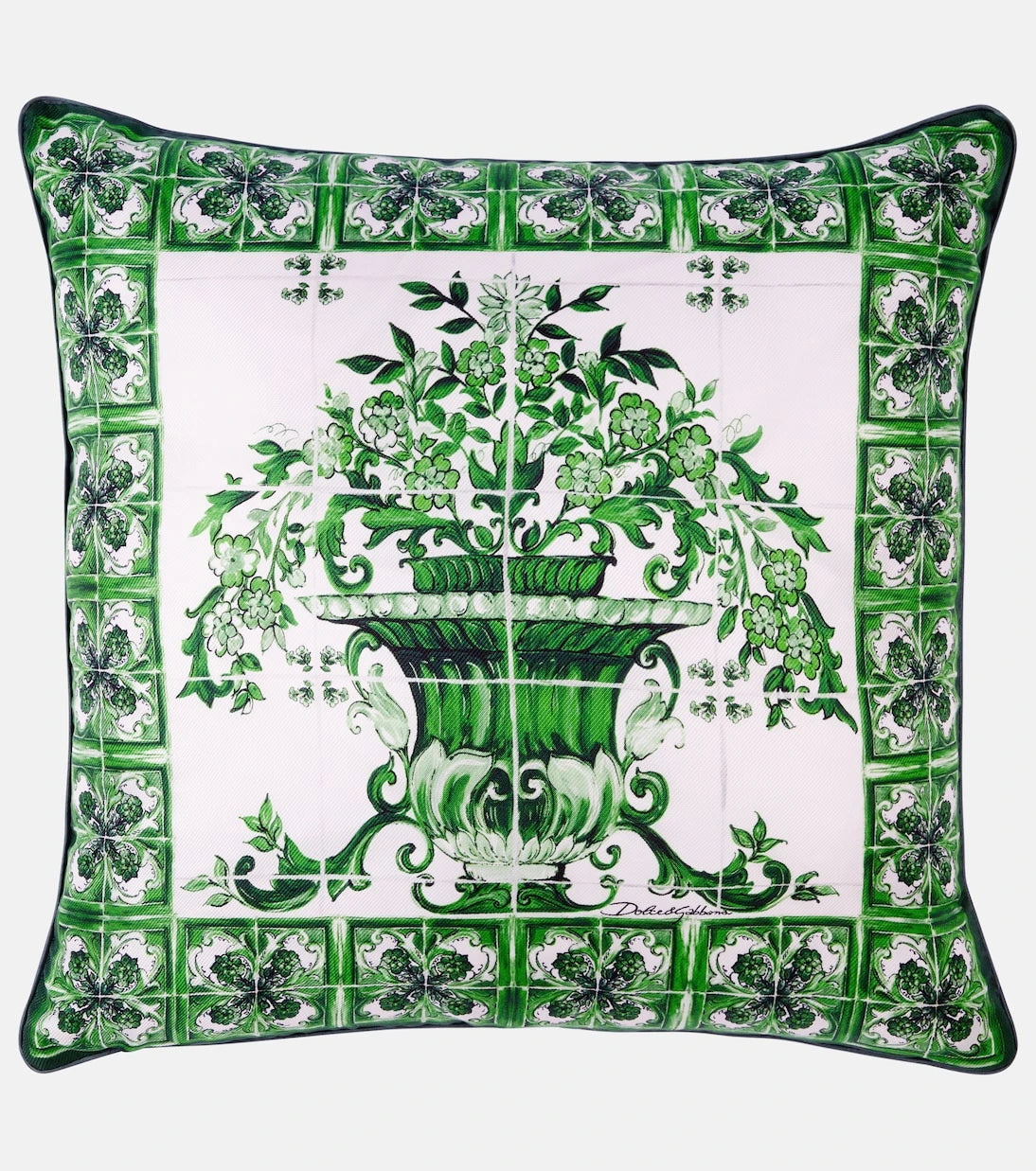 Dolce&Gabbana Casa - Small printed silk twill cushion