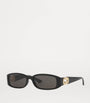 Black Slim Rectangular Sunglasses
