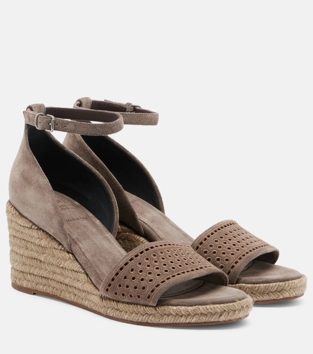 Brunello Cucinelli - Suede espadrille wedges