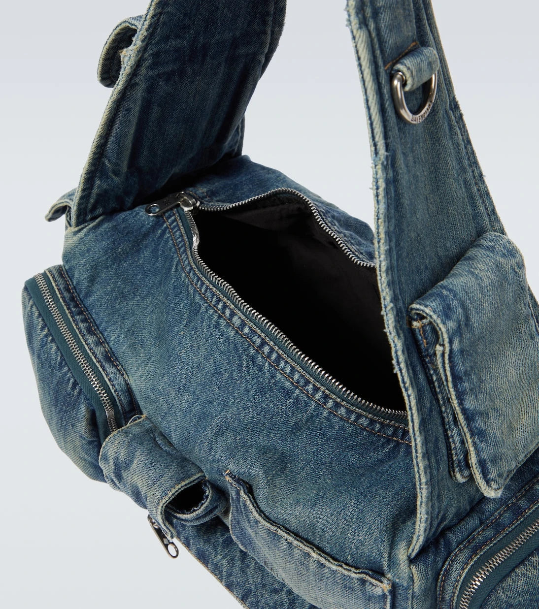 Balenciaga - Superbusy Sling Small denim shoulder bag