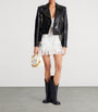Balmain Black Leather Biker Jacket