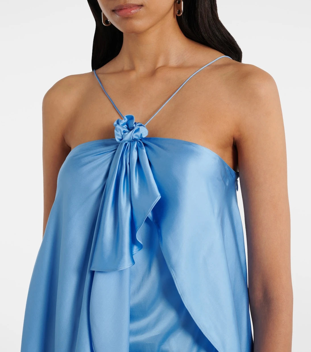 Acne Studios - Ruffled halterneck satin top