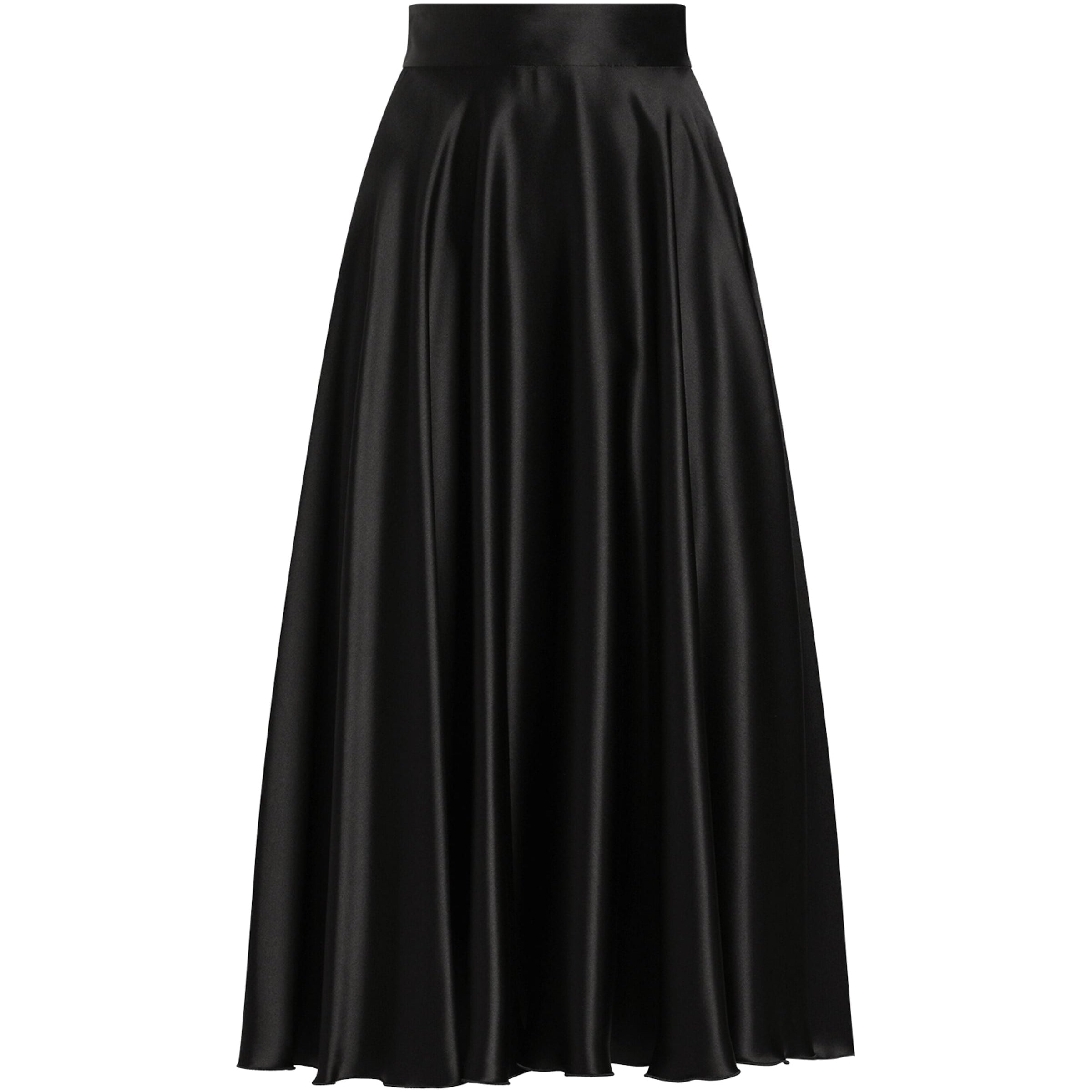 Multi Silk Midi Skirt