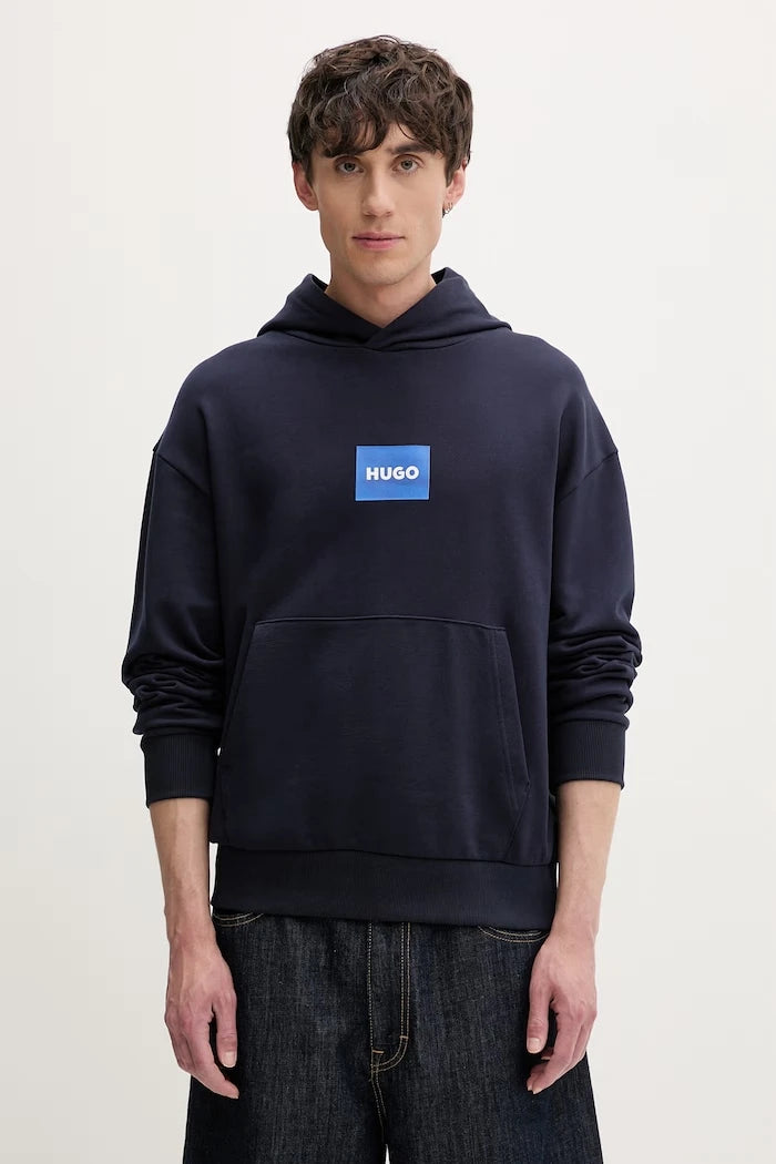HUGO Blue erkek pamuklu kapüşonlu sweatshirt Nayohood
