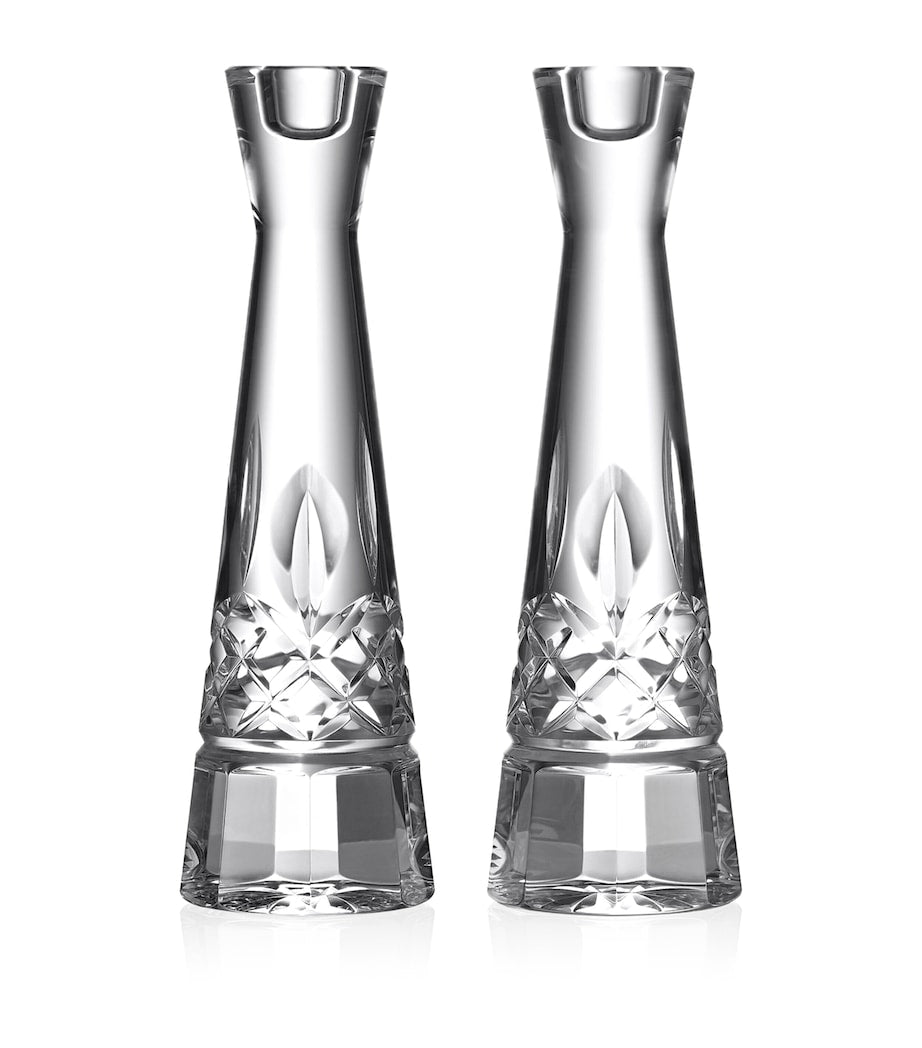 Set of 2 Lismore Essence Candlesticks (25cm)