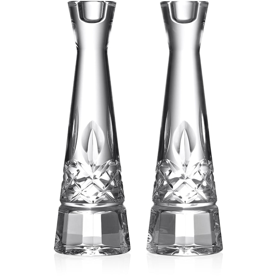 Set of 2 Lismore Essence Candlesticks (25cm)