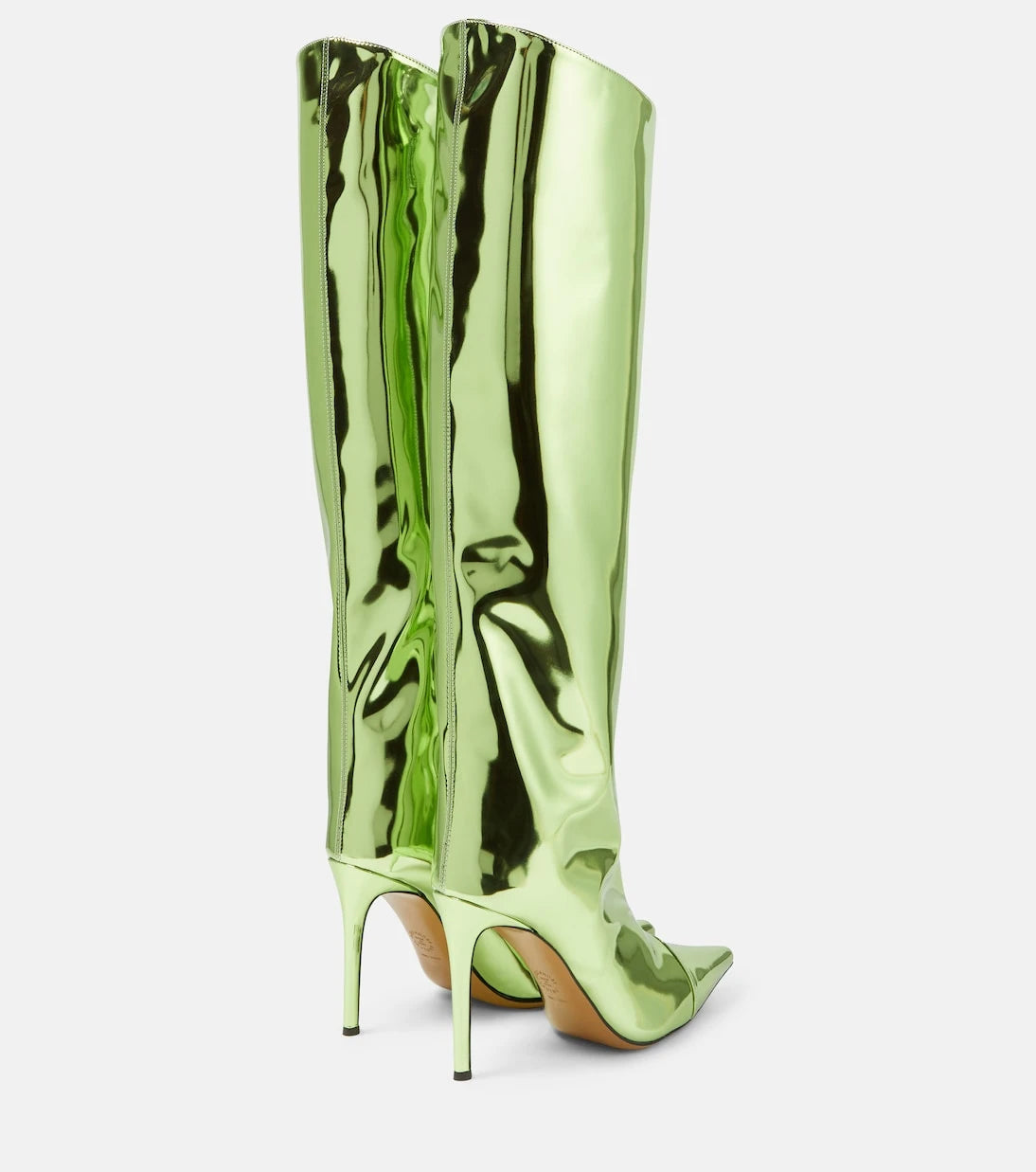 Alexandre Vauthier - Mirrored leather knee-high boots