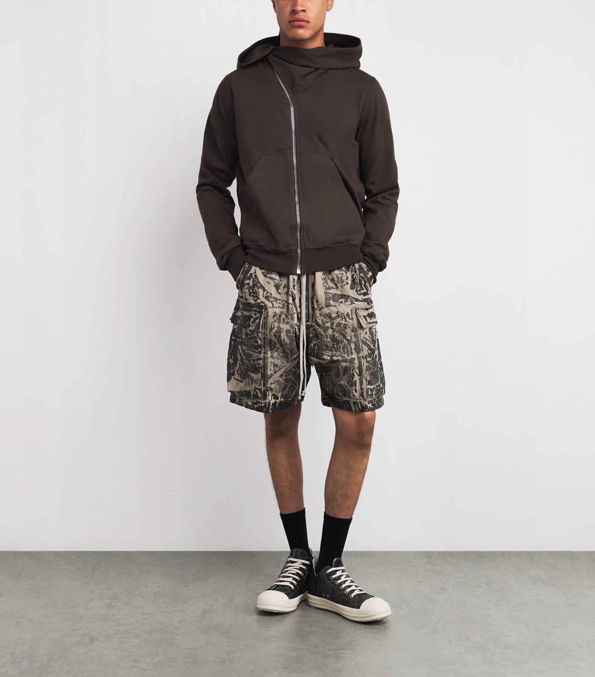 Rick Owens Brown Organic Cotton Mountain Hoodie