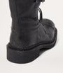 Black Leather Multi-Buckle Boots
