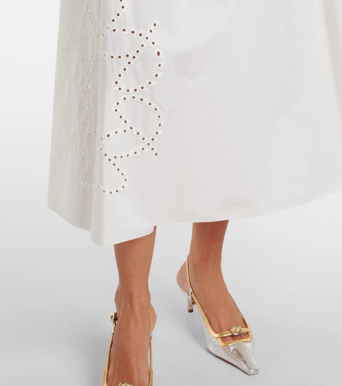 Elie Saab - Cotton midi skirt