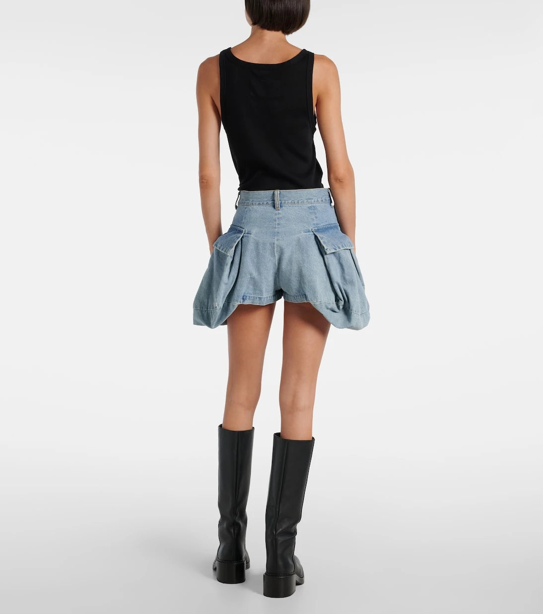 Sacai - Cargo denim shorts