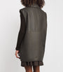 Max Mara Green Reversible Leather-Shearling Gilet