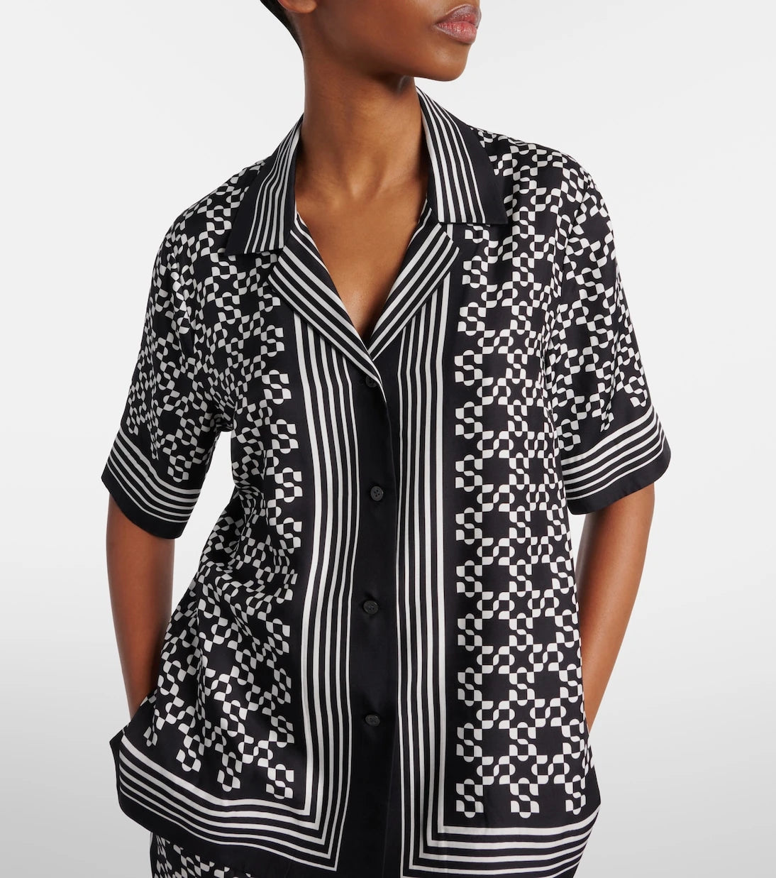 Simkhai - Koda printed bowling shirt