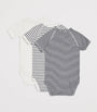 Petit Bateau Set of 3 Cotton Bodysuits (Newborn - 12 Months)