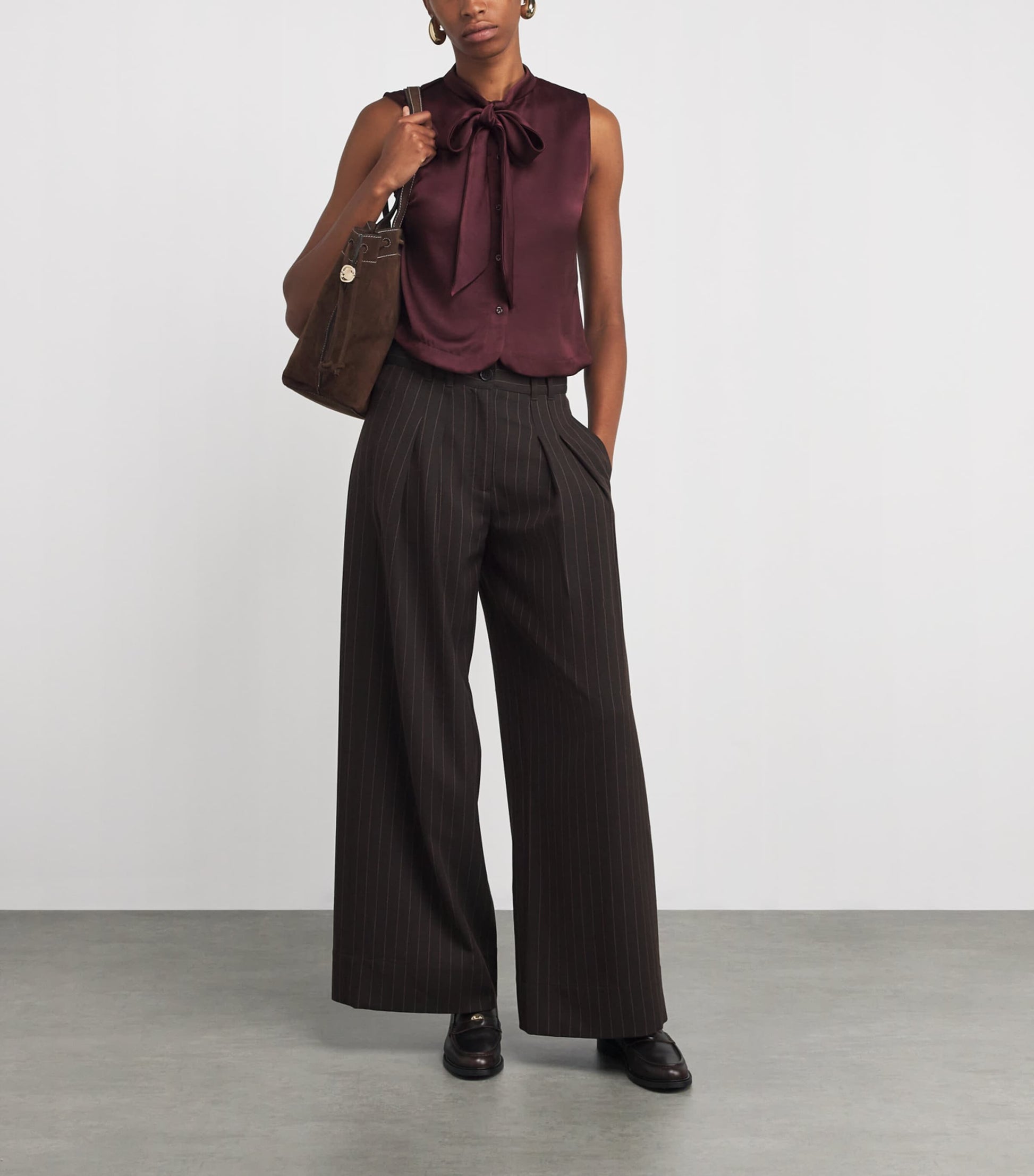 Red Lavallière-Neck Top