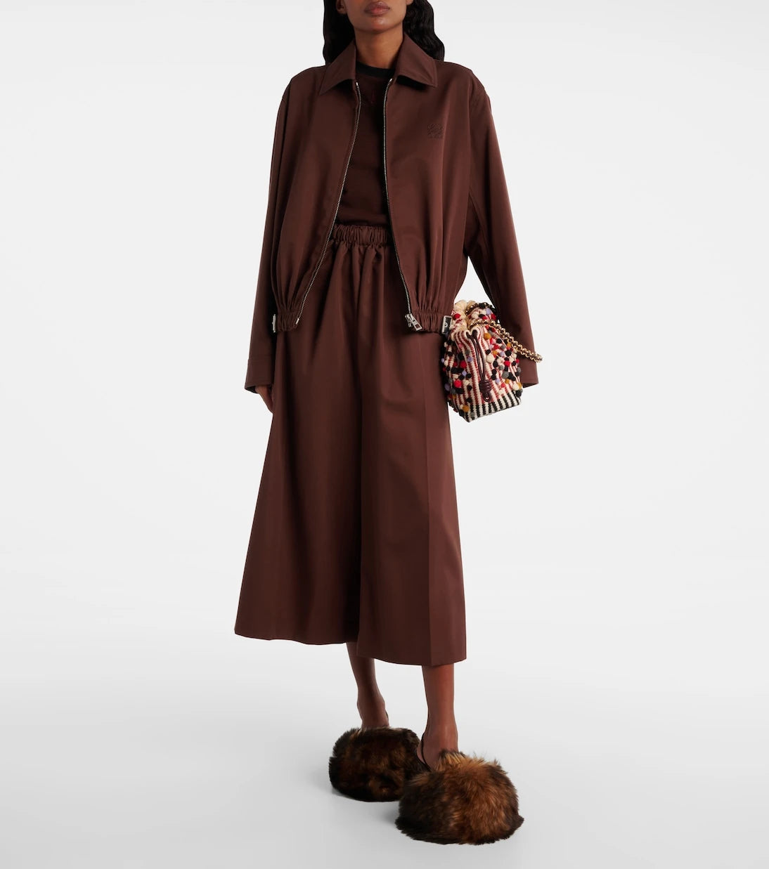 Loewe - Belted cotton and silk twill blouson