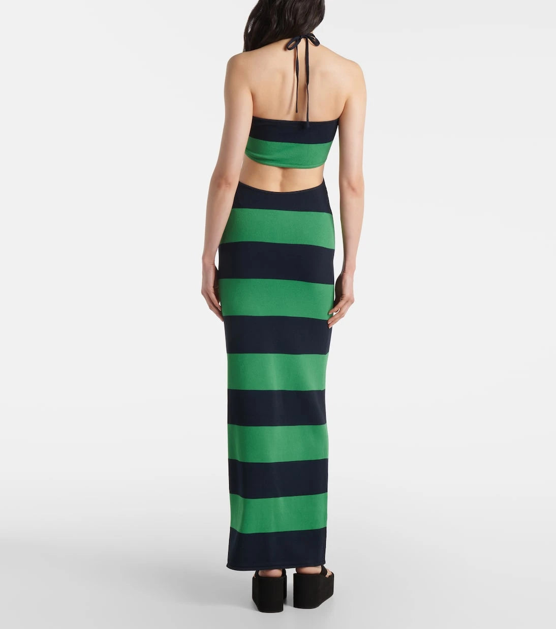 Coperni - Cutout striped maxi dress